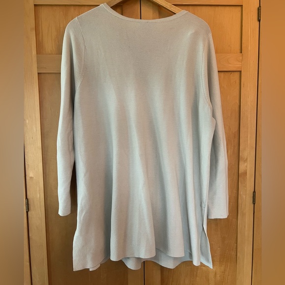 Eileen Fisher Cream Cotton Knit Sweater - Picture 4 of 5